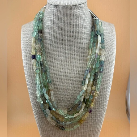 Fluorite Beaded Necklace - Picture 2 of 5